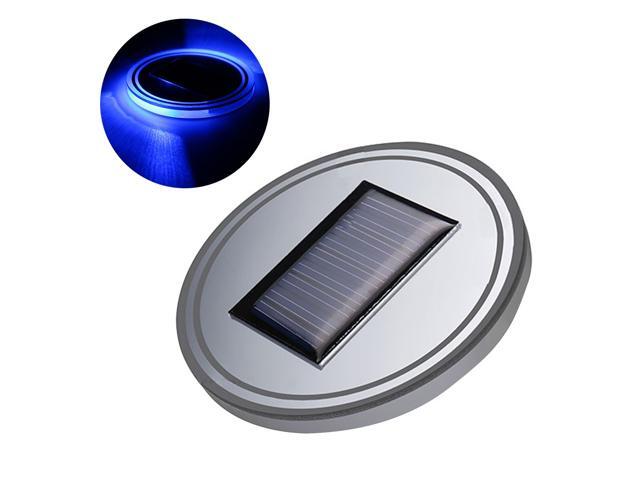 Solar Powered LED Car Cup Holder Mat Pad Drink Bottle Coaster with Built-in Light and Vibration Sensor Car Interior Decoration (Green)