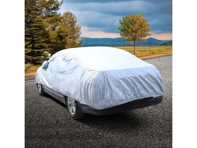 Universal Full Car Snow Ice Sun UV Rain Shade Cover Outdoor Protector Size S (Silver)