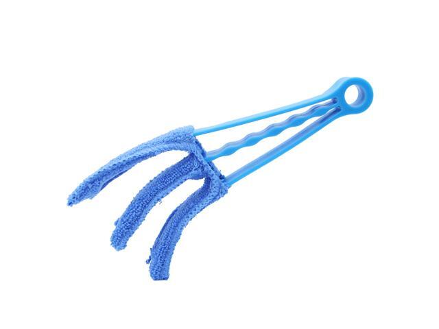 Computer Keyboard Cleaning Brush Triple Venetian Blind Cleaner Washable Microfibre Fabric Duster for Air Conditioner Blinds (White)