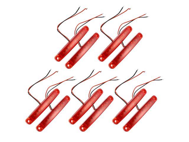 10pcs 9 LED Side Light Durable Rear Light Plastic Brake Light Turn Signal Light