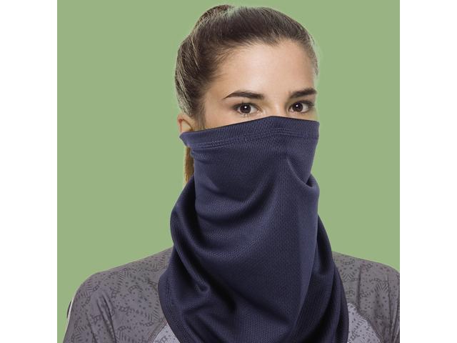 1Pc Neck Gaiter Warm Mask Outdoor Neckerchief Hat Riding Dustproof Mask Grey and White(Black)