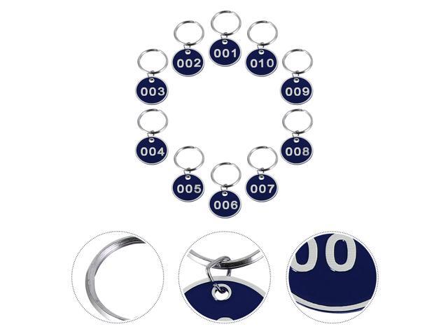 1 Pack/10pcs Key Tags with Ring Numbered ID Tags Keychain Number from 1 to 10