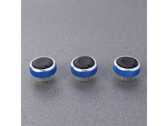 3Pcs Air Conditioning Control Switch AC Knob Fit for Focus 2 3 Mondeo Car (Silver)
