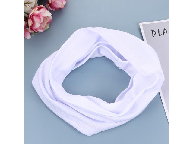 1Pc Neck Gaiter Warm Mask Outdoor Neckerchief Hat Riding Dustproof Mask Grey and White(Black)