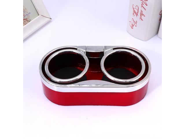 1Pc Multi-function Double-Cup Holder Automobile Water Drink Rack(Black)