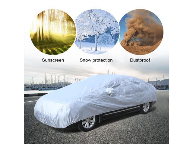 Universal Full Car Snow Ice Sun UV Rain Shade Cover Outdoor Protector Size S (Silver)