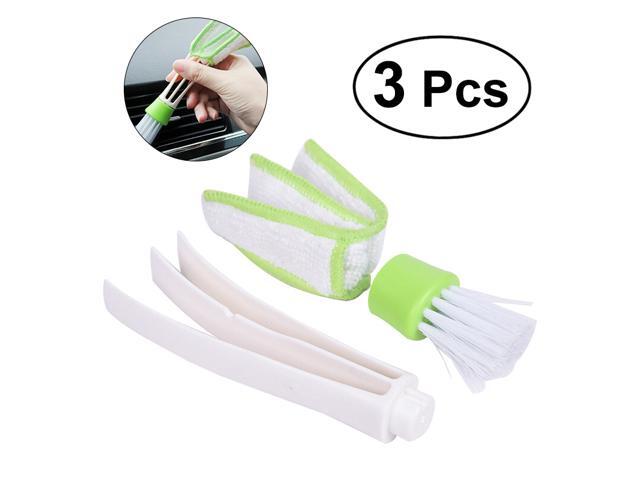 1 PC Mini Duster Double Ended MicroFiber Vent Duster Brush for Computer Keyboards Fans Air Conditioner Car Air Outlets Quick Cleaner with Removable