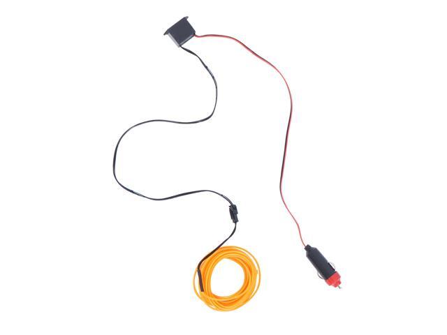 3M Flexible Neon Light Car EL Wire Rope Tube LED Strip Waterproof Car Decor Lamp (Green)
