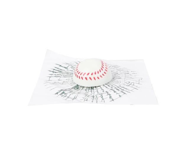 3D Car Stickers Funny Auto Car Styling Ball Hits Car Body Window Sticker Self Adhesive Tennis Decal (White Baseball)
