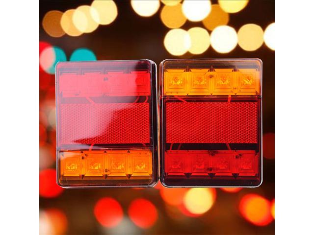 LED Waterproof Trailer Tail Lights DC12V Backup Lights Rear Lights Signal Lights for Heavy Truck Trailer Boat (12V)