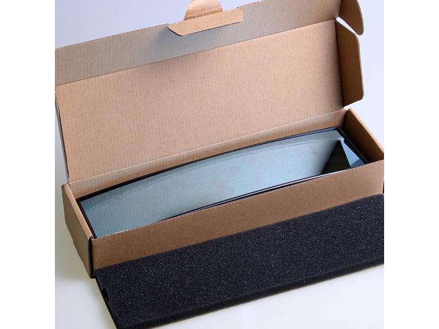 Universal Car Rear View Mirror Wide Angle Blue Glass Panoramic Anti-dazzling Interior Rearview Mirror Large Vision 280mm Curved Mirror (Black)