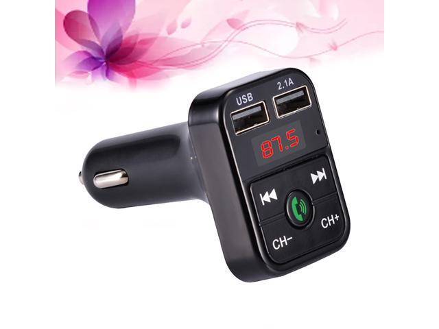LED Display Vehicle Mounted MP3 Player USB Charge Multi Function Hands Free Player(Black)