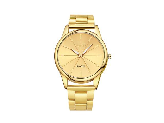 Fashion Quartz Watch Women Famous Wrist Watch Ladies Dress Quartz Watches (Gold)