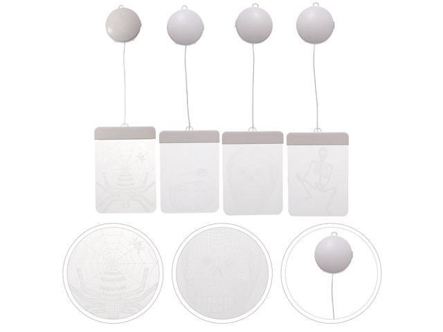 4pcs Halloween Theme Atmosphere Lamp LED Light Hanging Light without Battery