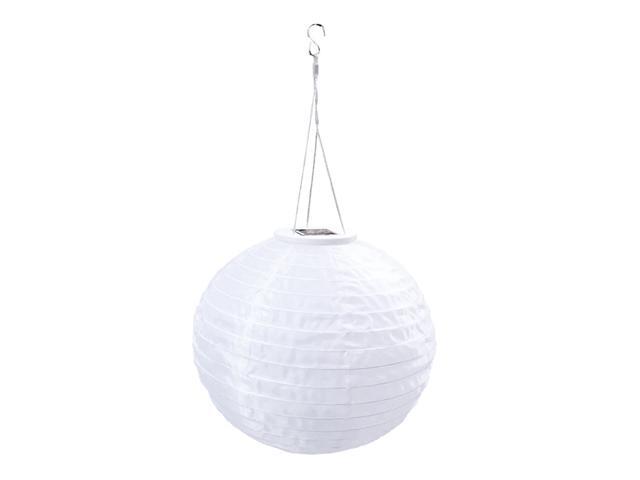 Solar LED Lantern Outdoor Hanging Lights Decorative White Lantern for Garden Yard Patio (Warm Yellow Light)
