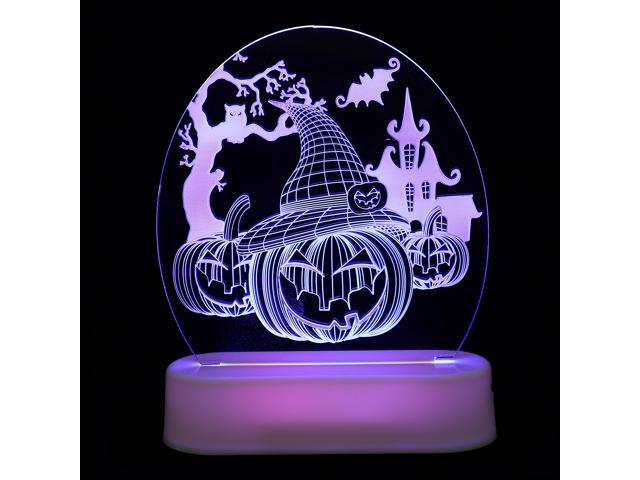 Pumpkin Night Lamp Halloween LED Pumpkin Light Glowing Colorful Light Decor