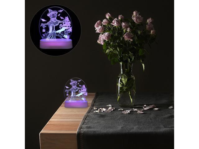 Scarecrow Night Lamp Halloween LED Scarecrow Light Glowing Colorful Light Decor