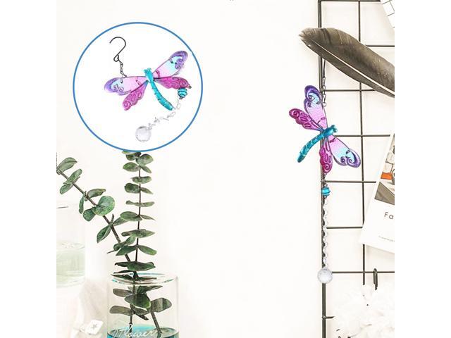 1Pc Pull Chain Home Decorative Dragonfly Ceiling Fan Chain Glass Pendant Ornament