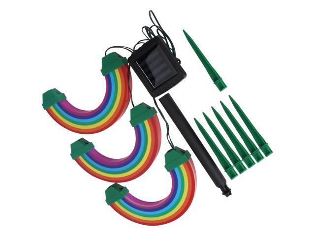 1pc Rainbow Light Decor Solar Light Creative Light Craft Garden Lamp Decor for Park Lawn Garden