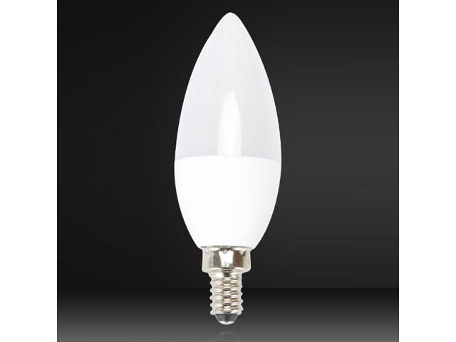 Pack of 4 E12 110V Candelabra LED Bulbs Daylight White 6000K LED Chandelier Bulbs No Flicker Non-Dimmable Candle Light Bulbs for Chandelier