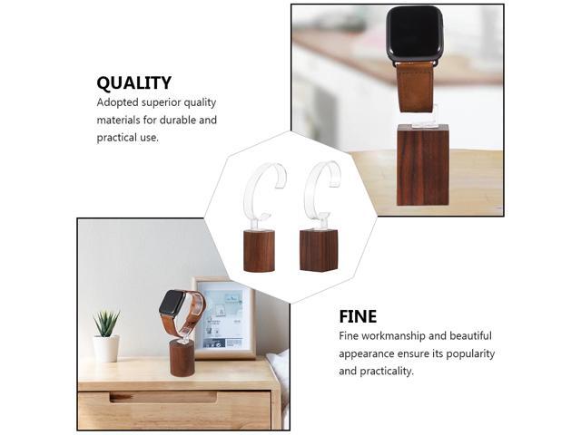 2Pcs Wooden Elegant Watch Rack Jewelry Stand Bracelet Holder Watch Display Stand