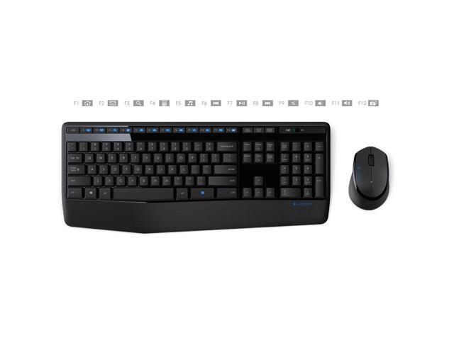 Logitech MK345 12-Function Keys 24GHz 1000DPI USB RF Wireless Full-Size Spill-resistant Keyboard & Mouse Combo