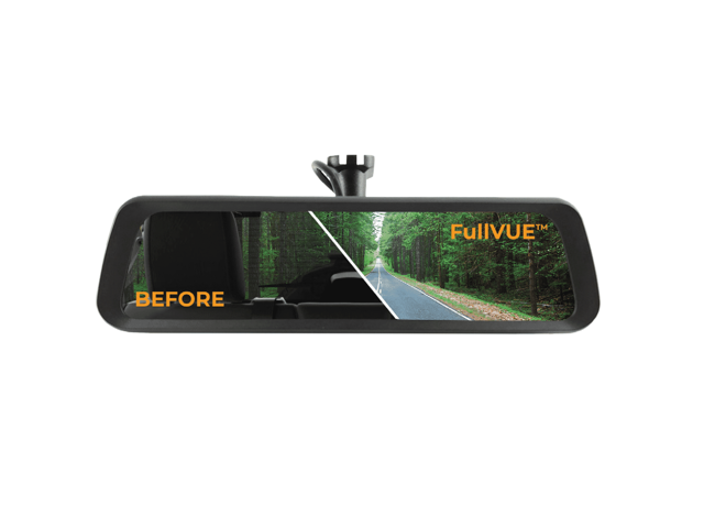 Brandmotion FVMR-8866 FullVUE Replacement Rear-view Mirror/Monitor with Front and Rear-View Cameras for Select 2007-2018 Jeep Wrangler JK Vehicles