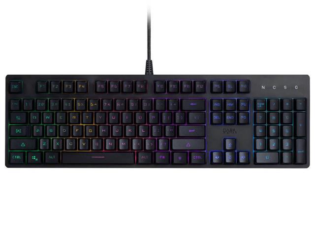 Monoprice Collider Gaming Keyboard - Membrane RGB Lighting 19-Key Rollover Spill Resistant For Computer PC Gamer - Dark Matter