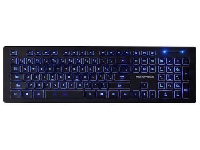 Monoprice Deluxe Backlit Keyboard - Black Ideal for Office Desks Workstations Tables - Workstream Collection
