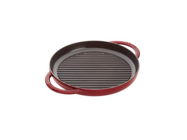 Staub Cast Iron 10-inch Pure Grill - Grenadine