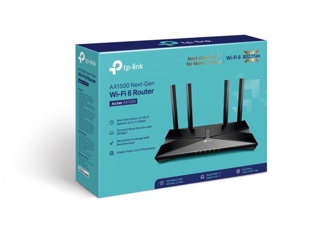 TP-Link Archer AX1500 Wi-Fi 6 Dual-Band Wireless Router Up to 15 Gbps Speeds 15 GHz Tri-Core CPU