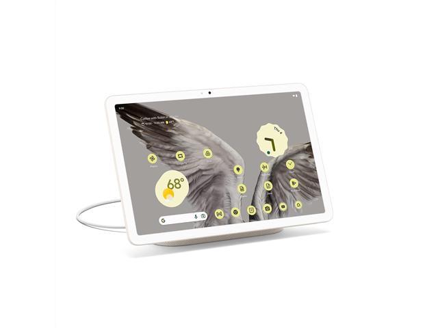 Android 128 - Tablet GB NeweggBusiness 11-Inch Pixel Charging Long-Lasting Smart Controls, - Tablet - with Screen, Speaker Home Battery Google - Porcelain/Porcelain Dock and with