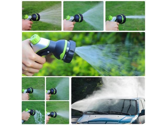 Garden Hose Nozzle Water Spray Hose Nozzle Sprayer Anti-Leak High Pressure/ 8 Adjustable Watering Patterns/Flow Control Setting Knob- Best for
