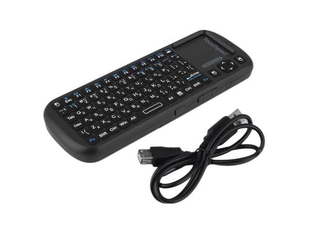 Mini 24G Wireless Keyboard Air Mouse Touchpad LED Russian Version For PC TV