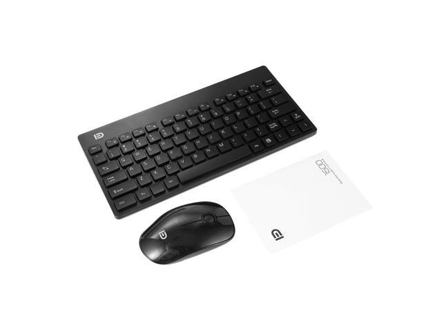 Forter Mini Wireless Keyboard Mouse Combo Set USB 24Ghz for Computer Desktop