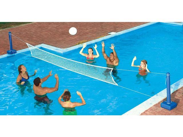 Swimline 9186 Cross Inground Swimming Pool Fun Volleyball Net Game Water Set