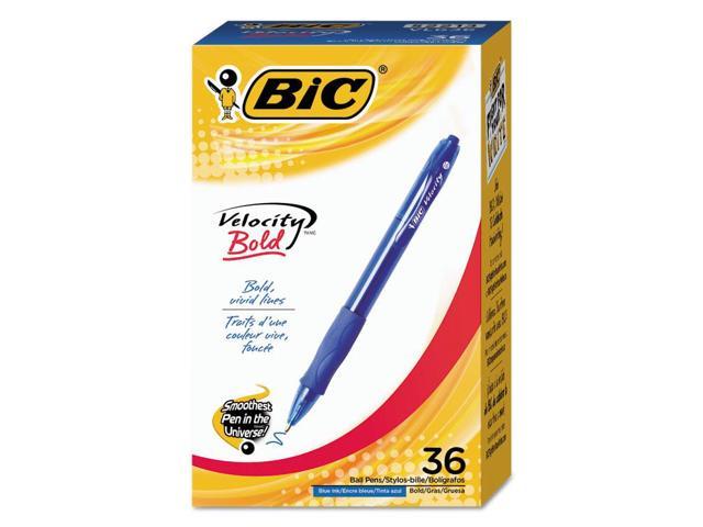 BIC Velocity Retractable Ball Pen Blue Ink 1.6 mm 36/Pack VLGB361BE 