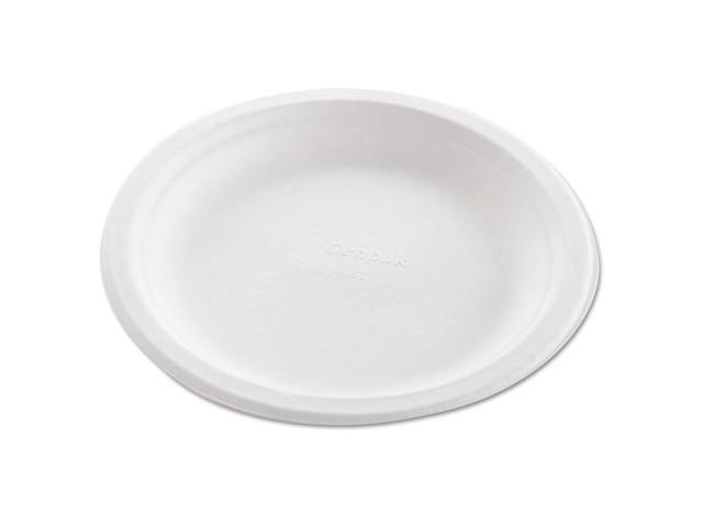 Harvest Fiber Dinnerware Plate 8 3/4' Diameter Natural White 50/Pack 10/CT