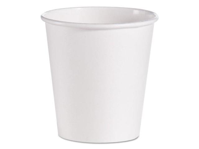 SOLO Cup Company 510W Single-Sided Poly Paper Hot Cups 10 Oz White 1000/Carton