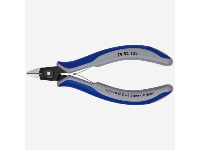 Knipex 79-52-125 Precision Electronics Diagonal Cutters Pointed Head w/ Very Small Bevel and Lead Catcher - MultiGrip
