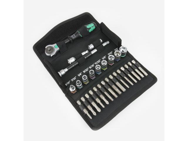 Wera 05004019001 8100 SA 9 Zyklop Speed Ratchet Set 1/4' Drive Imperial