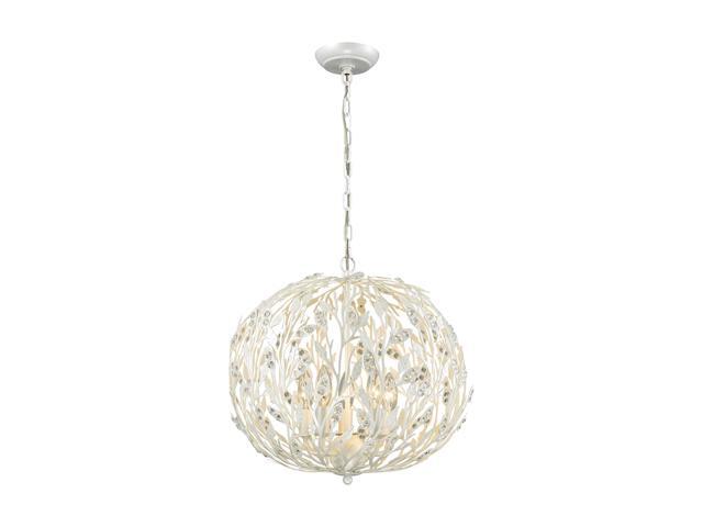 Elk Lighting Trella 5 Light Chandelier In Pearl White