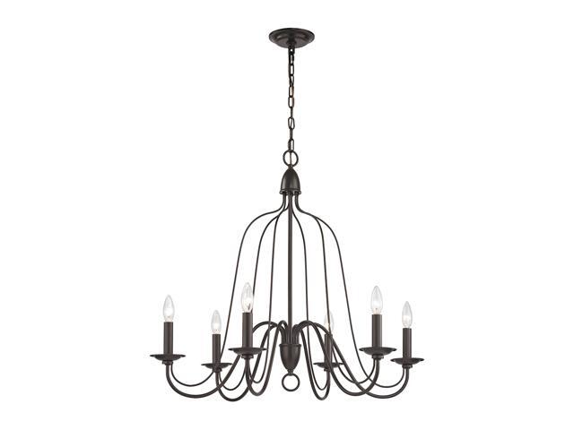 Elk Lighting Monroe 6 Light Chandelier In Oil Rubbed Bronze