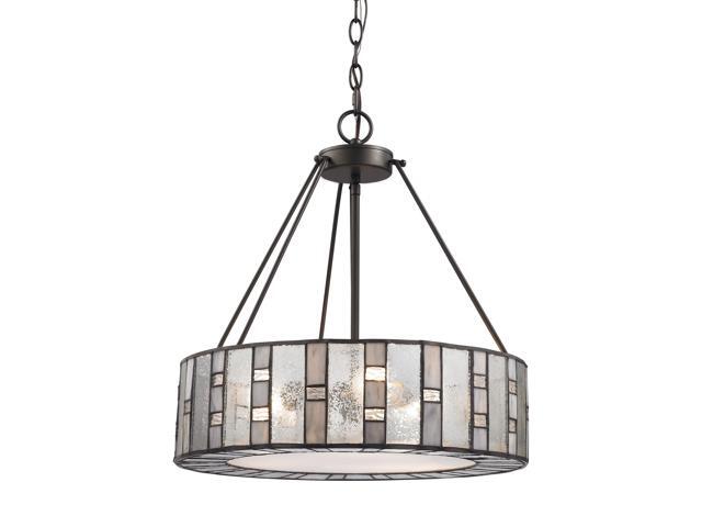Elk Lighting Ethan 3 Light Chandelier In Tiffany Bronze