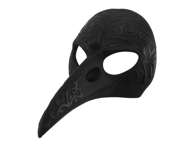 Black Patterned Crow Beak Carnival Mask Wall Hanging