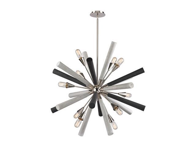 Elk Lighting Solara 10 Light Chandelier In Polished Nickel