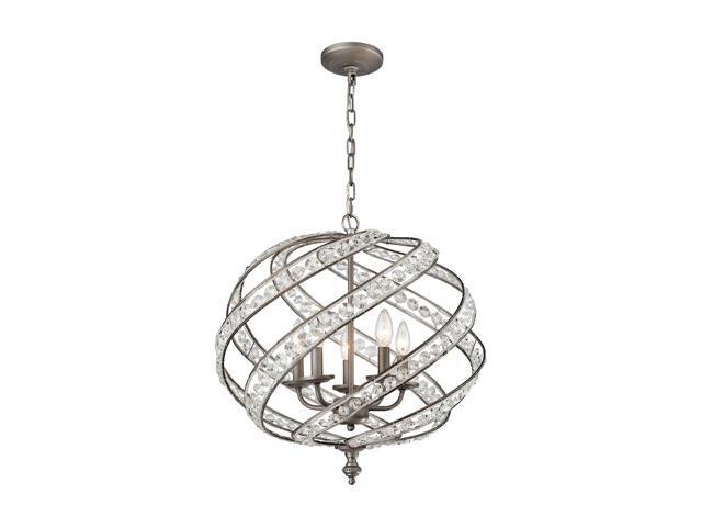 Elk Lighting Renaissance 5 Light Chandelier In Weathered Zinc 16253/5