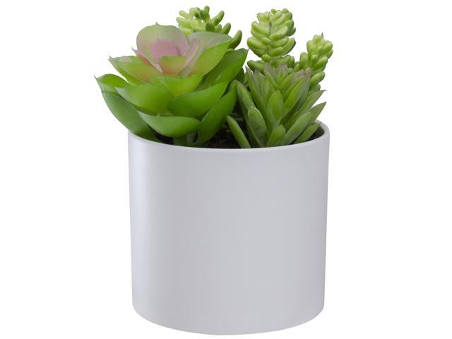 55' Mixed Artificial Succulent Arrangement in a White Pot