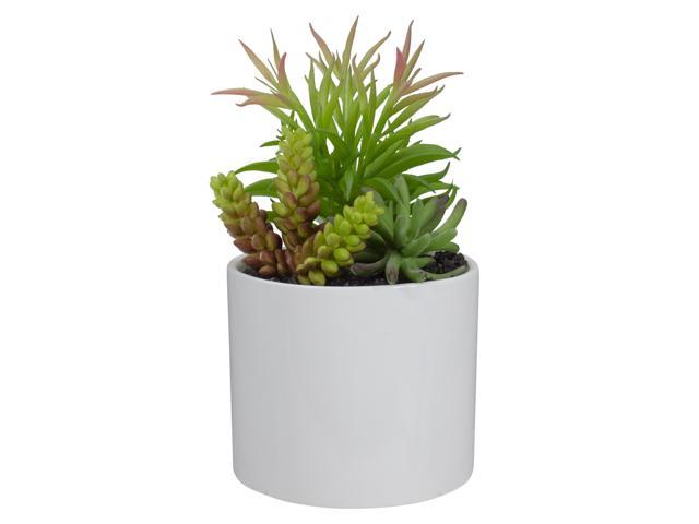 9' Artificial Succulent Arrangement in White Ceramic Pot
