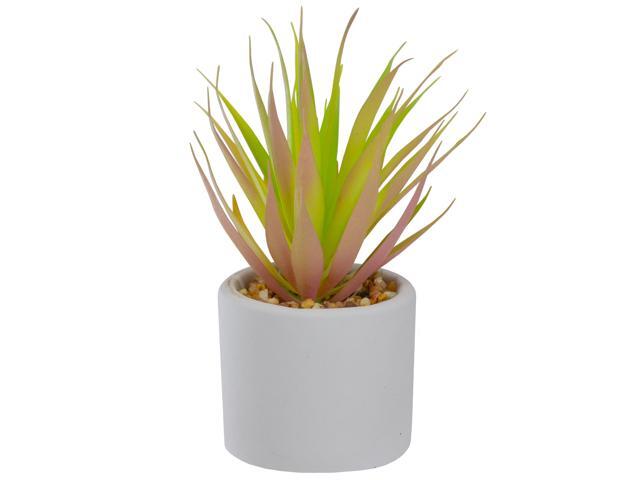 65' Green Artificial Sword Grass in a White Pot